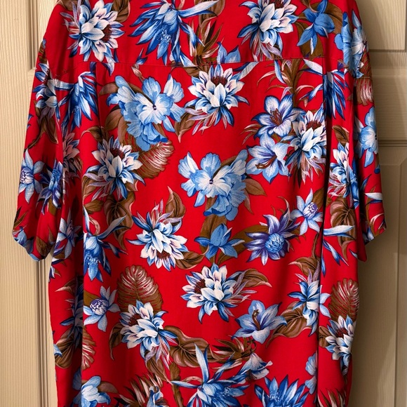 HAWAIIAN Men’s shirt Red Blue Floral 3XL - Picture 5 of 9